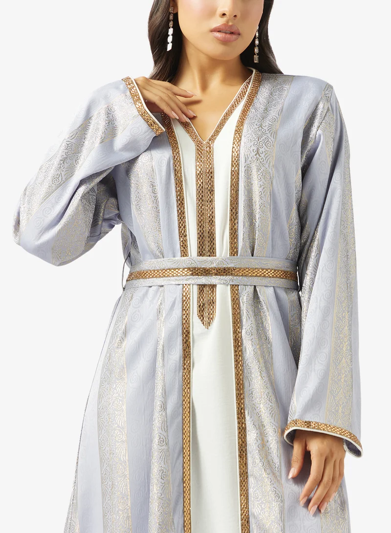 Arabian Closet  LADIES ABAYA 2 PIECE WITH BELT for Women | Best Price UAE